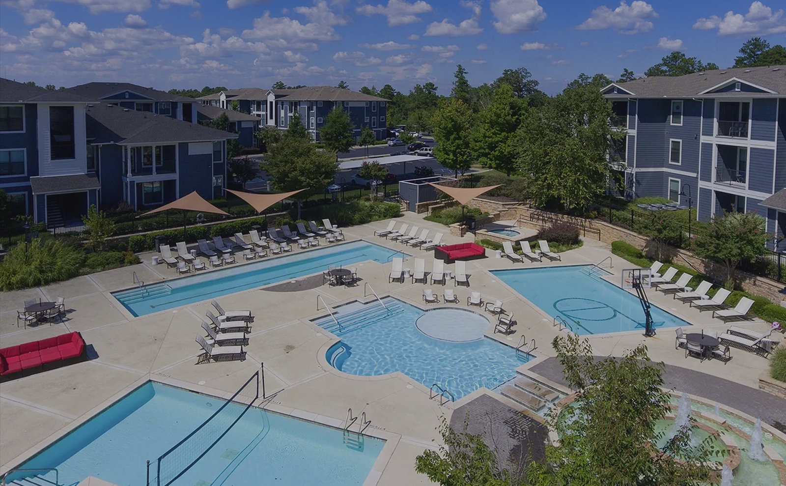 Aerial view of the pool